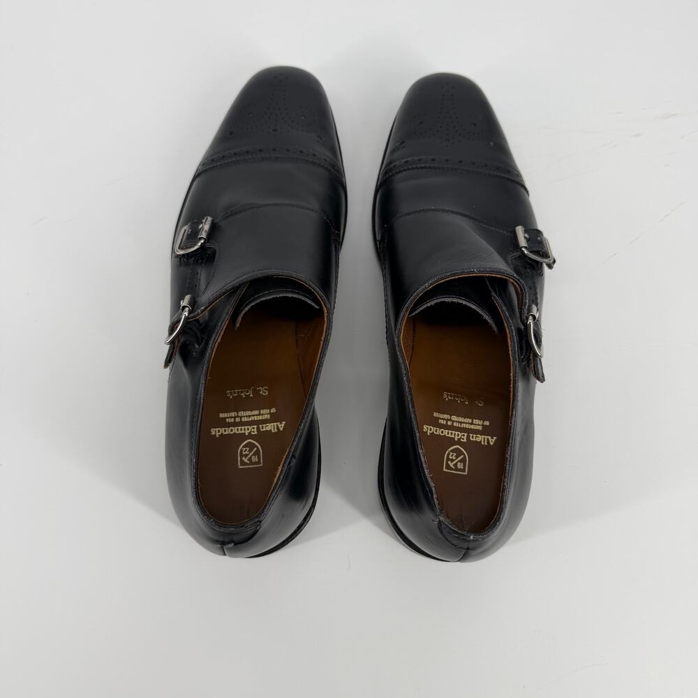 Allen Edmonds "St. John's" Double Monk Strap Bench Welt Loafers 10.5 D Black - Picture 5 of 16